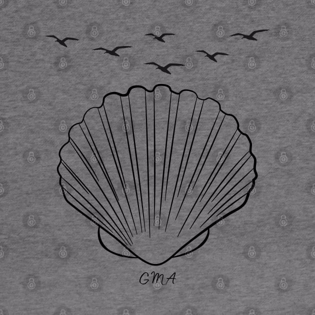 Scallop Shell by Proud Town Tees